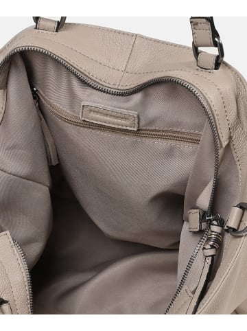FREDs BRUDER Leren shopper beige/grijs - (B)30 x (H)43 x (D)16 cm