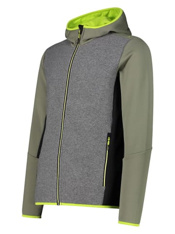 CMP Fleecejacke in Grau/ Grün
