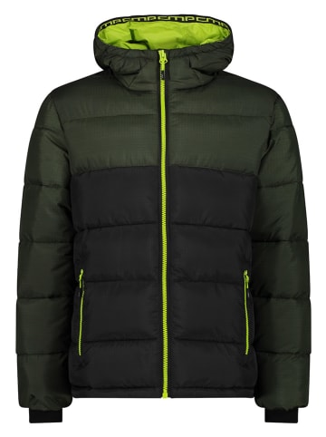 CMP Steppjacke in Schwarz/ Grün
