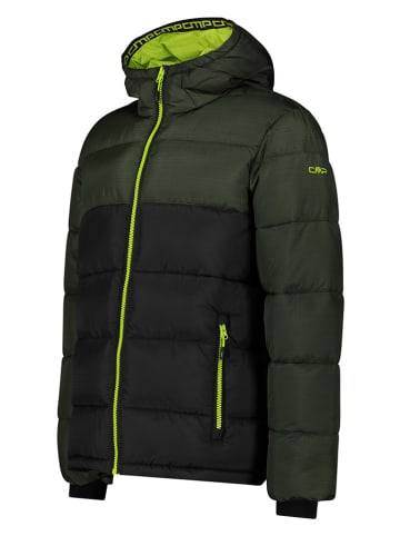 CMP Steppjacke in Schwarz/ Grün