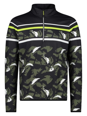 CMP Funktionsshirt in Schwarz/ Khaki