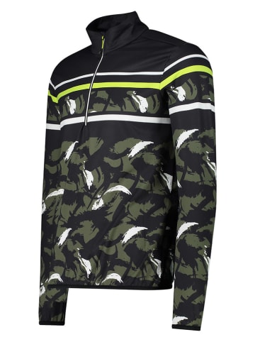 CMP Funktionsshirt in Schwarz/ Khaki