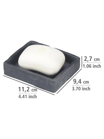 Wenko Seifenschale ''Slate'' in Anthrazit - (B)11,2 x (H)2,7 x (T)9,4 cm