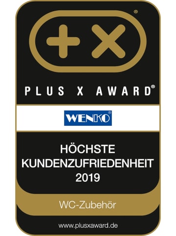 Wenko Toiletborstelgarnituur ''Solid'' zilverkleurig - (H)38 cm