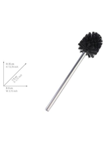 Wenko 2-delige set: toiletborstels zwart/zilverkleurig - (L)35 cm