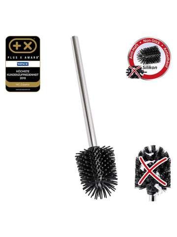 Wenko WC-Bürste in Schwarz/ Silber - (L)35 cm
