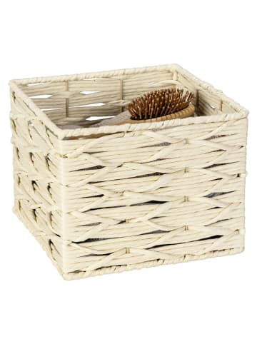Wenko Opbergbox ''Vabriano'' beige - (B)24 x (H)18,5 x (D)24 cm