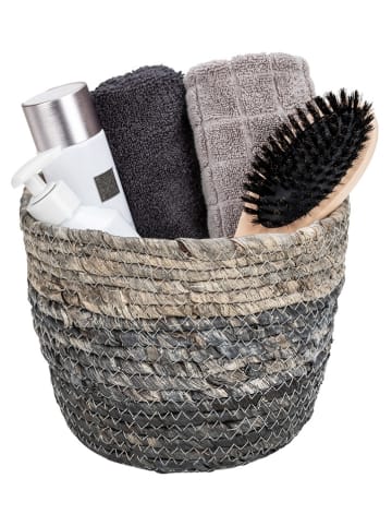 Wenko Aufbewahrungskorb in Beige/ Schwarz - (H)16 x Ø 22 cm