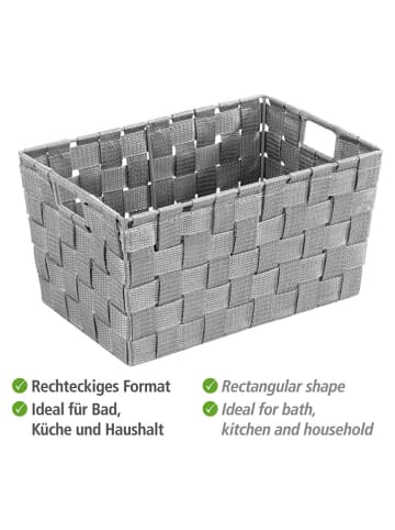 Wenko Opbergbox ''Adria'' grijs - (B)30 x (H)15 x (D)20 cm