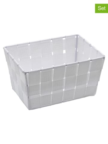 Wenko 2er-Set: Aufbewahrungsboxen ''Adria'' in Weiß - (B)19 x (H)9 x (T)14 cm