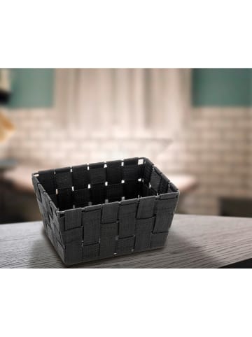 Wenko 2-delige set: opbergboxen ''Adria'' zwart - (B)19 x (H)9 x (D)14 cm