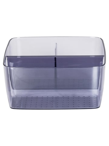Wenko 2-delige set: opbergboxen ''San Diego'' grijs - (B)15,5 x (H)7 x (D)15,4 cm