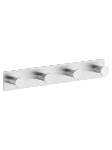 Wenko Listwa z hakami "Quadro" w kolorze srebrnym - 25,5 x 1,57 cm
