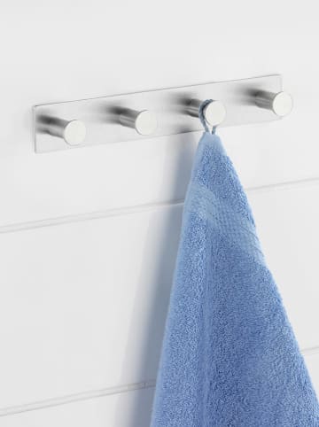 Wenko Haakstrip ''Quadro'' zilverkleurig - (L)25,5 x (B)1,57 cm