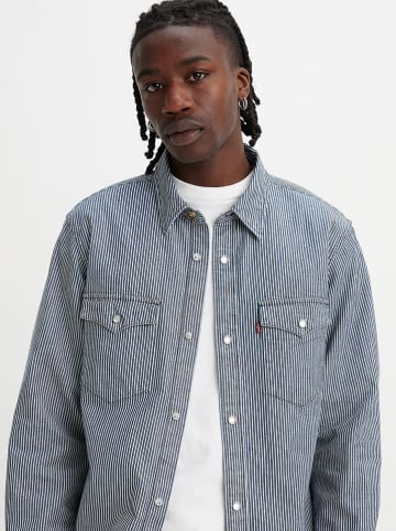 Levi's Koszula dżinsowa - Relaxed fit - w kolorze granatowo-białym