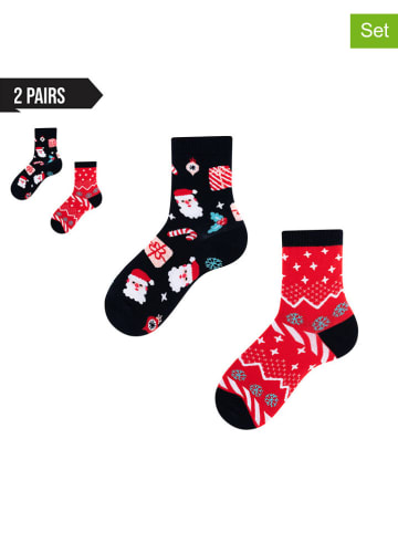 TODO SOCKS 2er-Set: Socken in Dunkelblau/ Rot