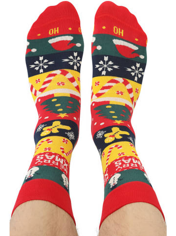 TODO SOCKS 5er-Set: Socken in Rot/ Gelb/ Dunkelgrün