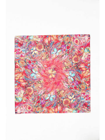 Made in Silk Seiden-Tuch in Pink/ Bunt - (L)52 x (B)52 cm
