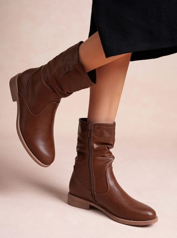 Foreverfolie Boots in Braun