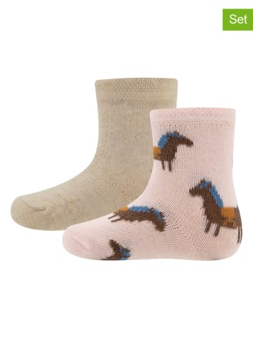 ewers 2er-Set: Socken in Rosa/ Beige