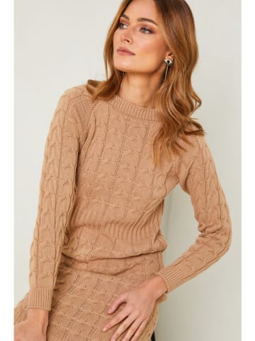 So Cachemire Strickkleid "Alavie" in Camel