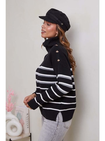 Soft Cashmere Golf w kolorze czarno-białym