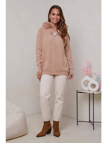Soft Cashmere Sweter w kolorze karmelowym