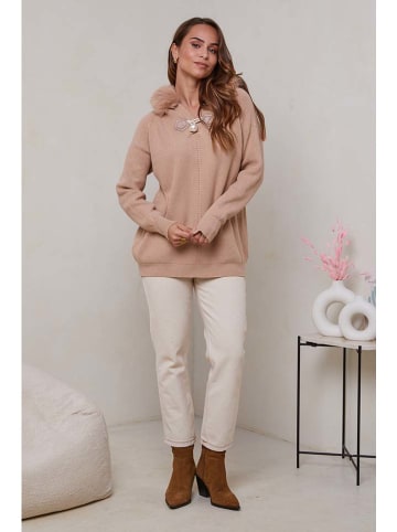 Soft Cashmere Sweter w kolorze karmelowym