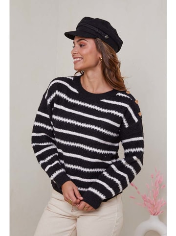 Soft Cashmere Sweter w kolorze czarno-białym