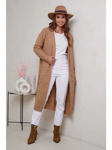 Soft Cashmere Longcardigan in Camel