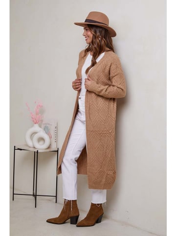 Soft Cashmere Longcardigan in Camel