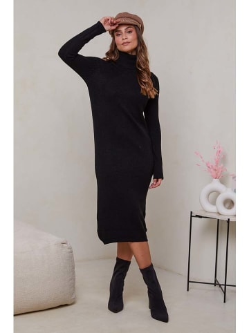 Soft Cashmere Gebreide jurk zwart
