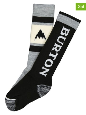Burton 2er-Set: Funktionssocken "Weekend Midweight" in Schwarz/ Grau