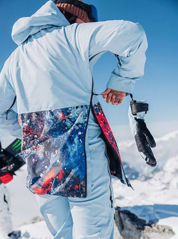 Burton Ski-/ Snowboardjacke "[ak] Kimmy GORE-TEX 2L" in Hellblau/ Bunt