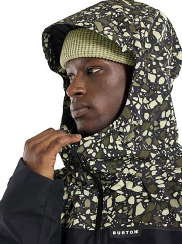 Burton Ski-/ Snowboardjacke "Pillowline GORE-TEX 2L" in Schwarz/ Khaki/ Gelb