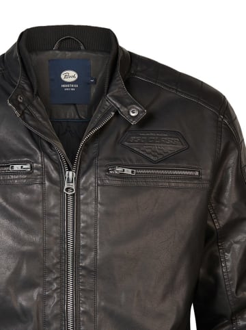Petrol Industries Kunstlederjacke in Schwarz