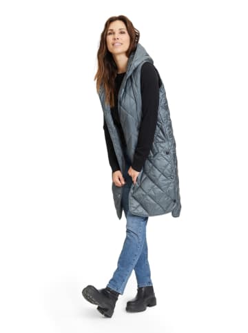 AMBER & JUNE Doorgestikte bodywarmer grijs