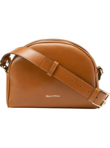 Marc O´Polo Leder-Umhängetasche "Dini" in Hellbraun - (B)24 x (H)18 x (T)7 cm
