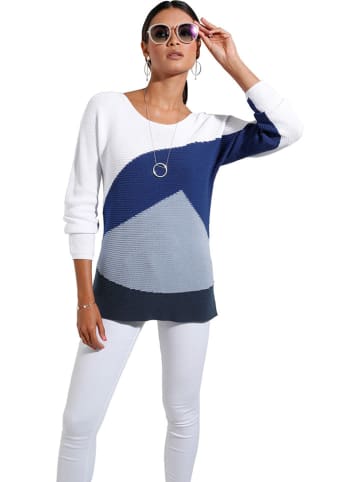 WITT WEIDEN Pullover in Weiß/ Blau