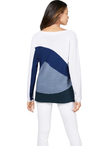 WITT WEIDEN Pullover in Weiß/ Blau