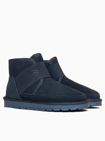 NICEBAY Leren boots "Garlene" donkerblauw