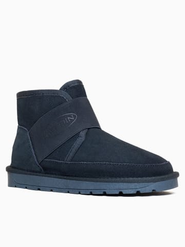 NICEBAY Leren boots "Garlene" donkerblauw