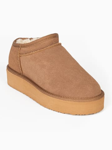 Gooce Leder-Winterboots "Jackie" in Hellbraun