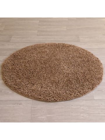 Mioli Hochflor-Teppich "Liife" in Hellbraun