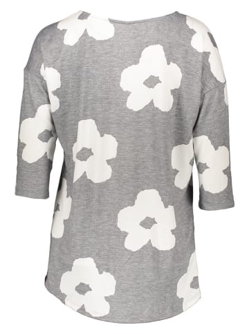 ONLY Bluse in Grau/ Weiß