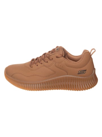 Skechers Sneakersy "Bobs Geo - How Debonair" w kolorze jasnobrązowym