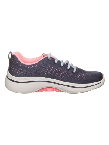Skechers Sneakersy "Go walk Arch Fit 2.0 - Vivid" w kolorze granatowo-jasnoróżowym