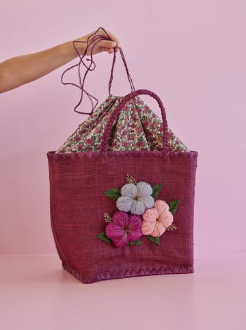 Rice Henkeltasche in Lila - (B)35 x (H)35 x (T)25 cm