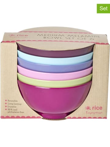 Rice 6-delige set: kommen meerkleurig - Ø 15 cm