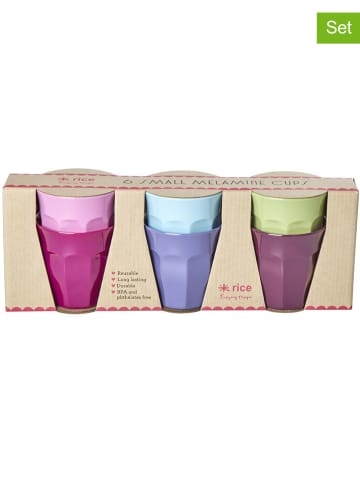 Rice 6-delige set: bekers meerkleurig - 160 ml